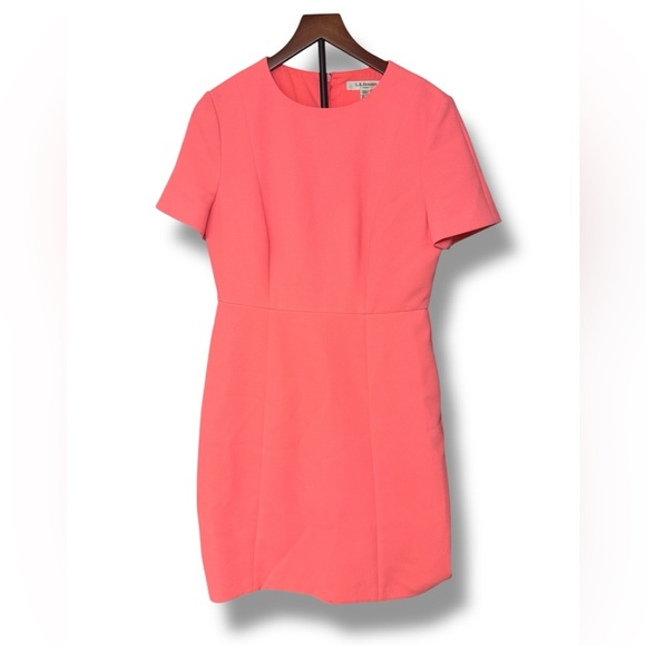 LK Bennett Pink Jolie Boxy Shift Dress w/Pockets Sz 10 EUC - Picture 1 of 9